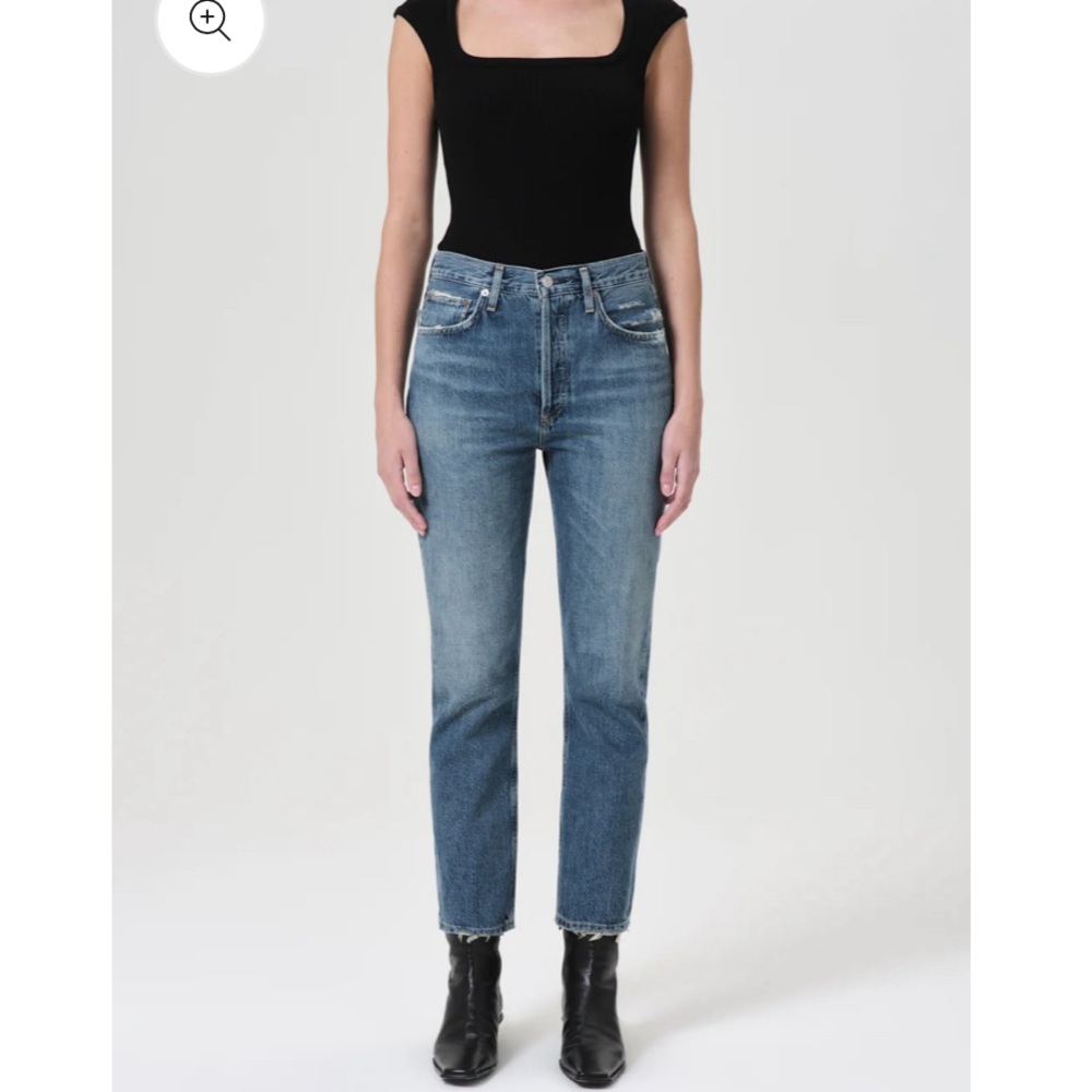 AGOLDE Riley High Rise Straight Crop Jeans SIZE 28